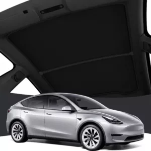 black tesla model y juniper graphene infused fabric amp upf 50 amp no-sag 11 fit heat insulation sunroof cover tesla model y accessories 2025 2026 black 2pcs 2026 upgrade sunshade roof