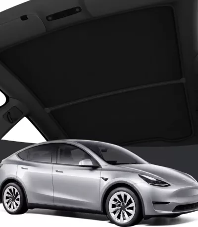 black tesla model y juniper graphene infused fabric amp upf 50 amp no-sag 11 fit heat insulation sunroof cover tesla model y accessories 2025 2026 black 2pcs 2026 upgrade sunshade roof