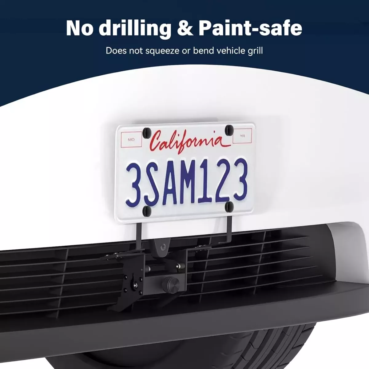 Tesla Model Y Juniper Front License Plate Bracket (2026) | Lockable No Drill License Plate Mount Kit with Anti-Theft Features - Image 4