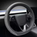 Nappa leather ultra-thin steering wheel cover tesla model 3y steering wheel cover non-slip design interior modification car accessories black