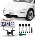 Tesla Model Y Juniper Front License Plate Bracket (2026) | Lockable No Drill License Plate Mount Kit with Anti-Theft Features