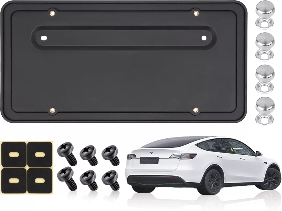 Tesla Model Y Juniper Front License Plate Bracket (2026) | Lockable No Drill License Plate Mount Kit with Anti-Theft Features - Image 2