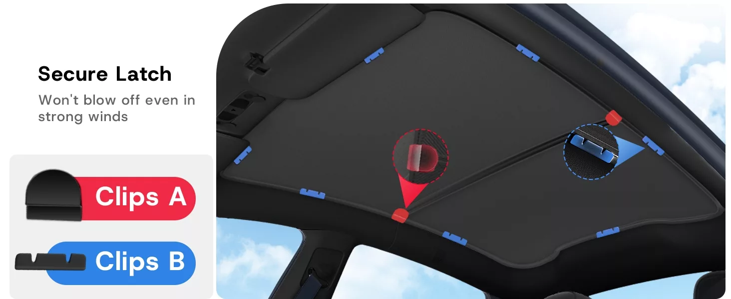 Tesla Model Y Juniper sunshade installation