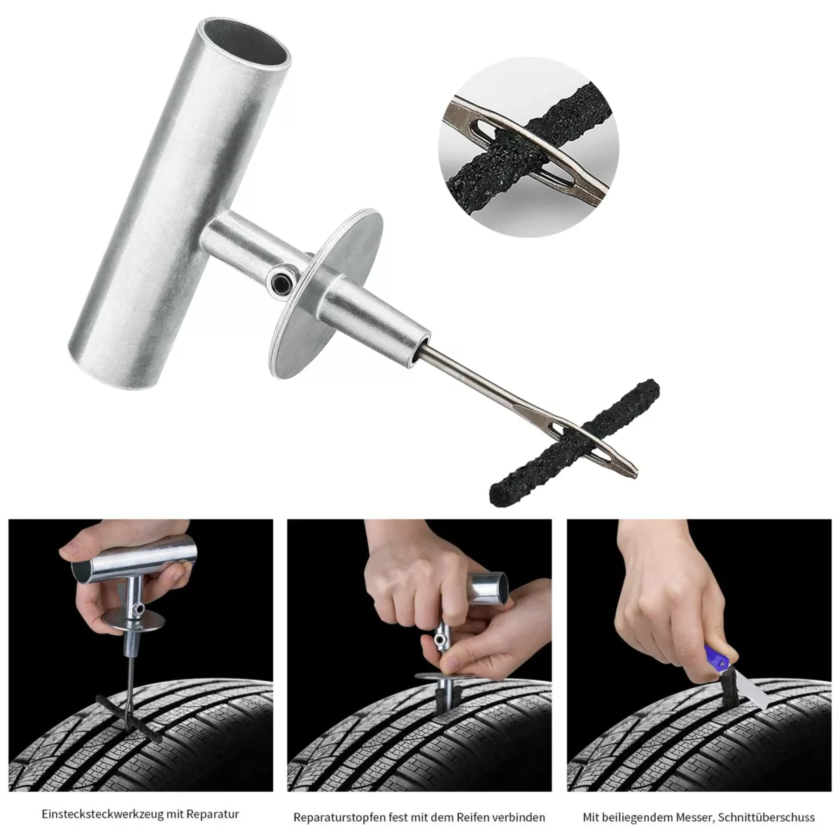 Heavy-duty tire repair kit 68-piece universal tire plug 038 puncture repair kit car suv truck motorcycle 038 rv