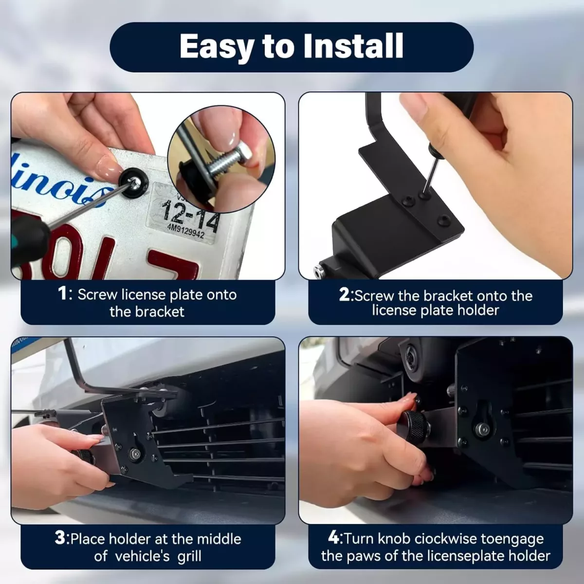 Tesla Model Y Juniper Front License Plate Bracket (2026) | Lockable No Drill License Plate Mount Kit with Anti-Theft Features - Image 7