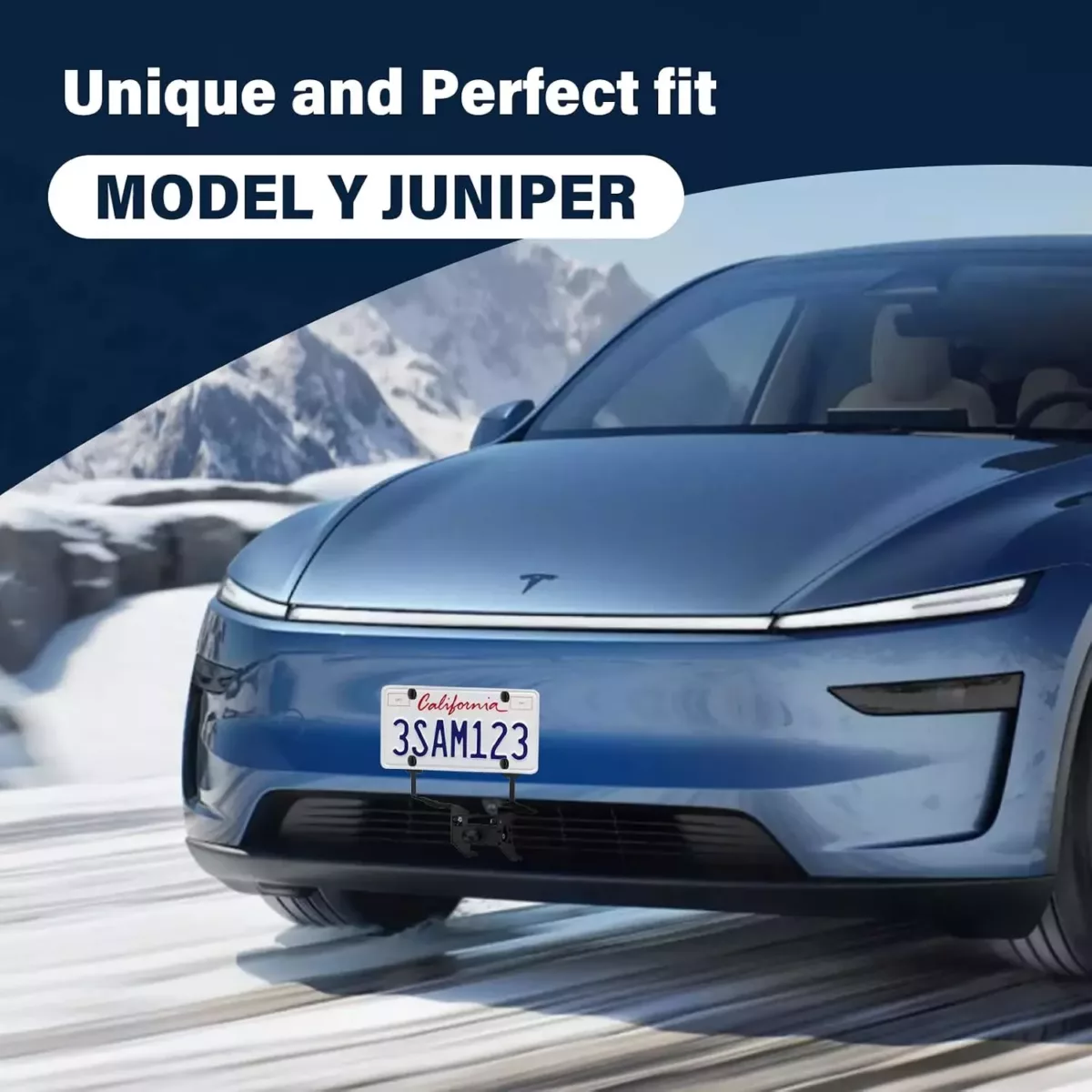 Tesla Model Y Juniper Front License Plate Bracket (2026) | Lockable No Drill License Plate Mount Kit with Anti-Theft Features - Image 8