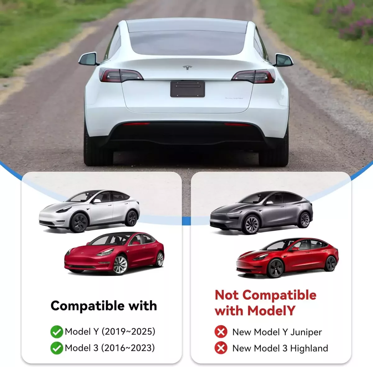 Tesla Model Y Juniper Front License Plate Bracket (2026) | Lockable No Drill License Plate Mount Kit with Anti-Theft Features - Image 11
