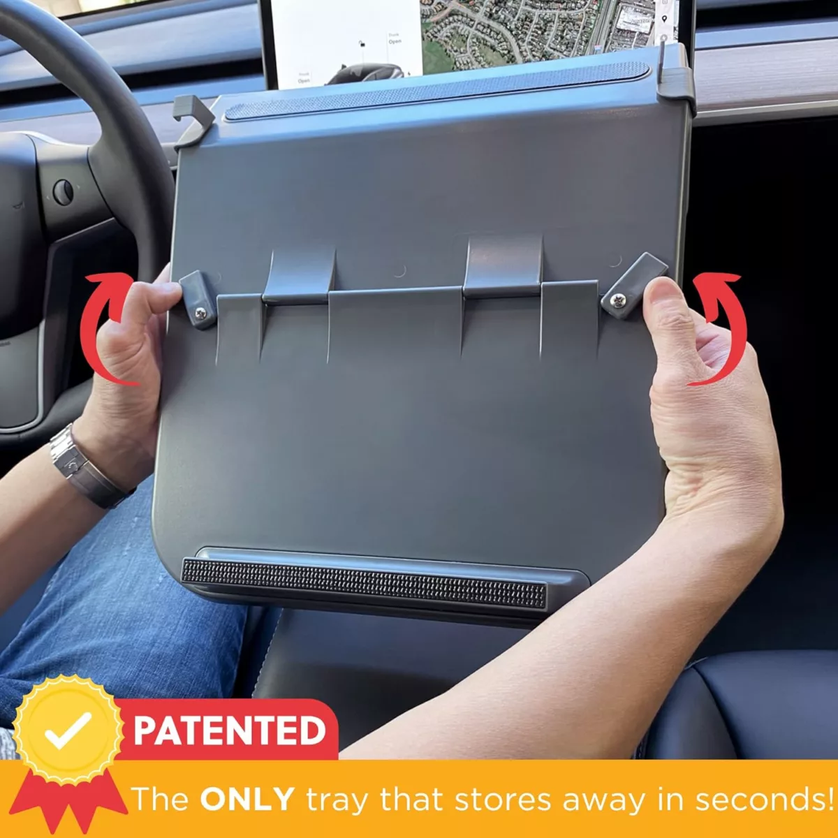 Tesla model y 038 model 3 center console tray organizer anti-slip food 038 storage tray 20202026
