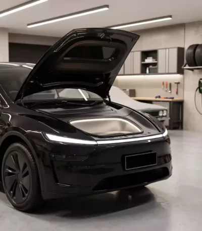 Tesla model y juniper frunk led light strip 2025 ambient warm lighting kit model y accessories 2020-2026 interior upgrade front trunk